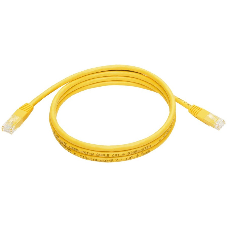Câble de raccordement moulé Gigabit Cat6 Tripp Lite par Eaton (RJ45 M/M), jaune, 1,5 m N200-005-YW