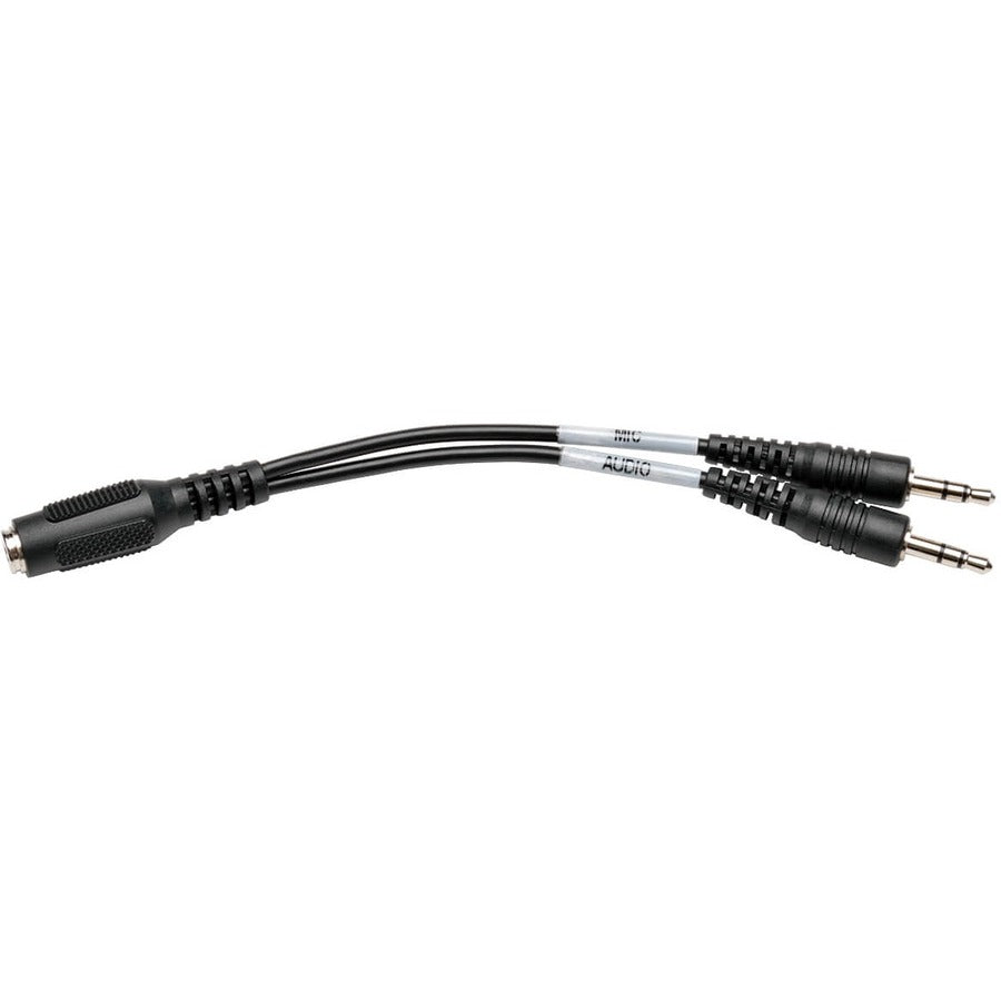 Tripp Lite 6in 4-Position Female to 3x2-Position Male Audio Headset Splitter Adapter 3.5mm 6" P318-06N-FMM