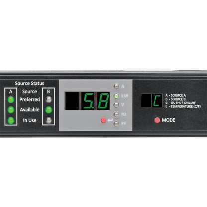 Tripp Lite by Eaton PDUMNH30HVAT 5.8kW Single-Phase 208/240V ATS/Monitored PDU PDUMNH30HVAT