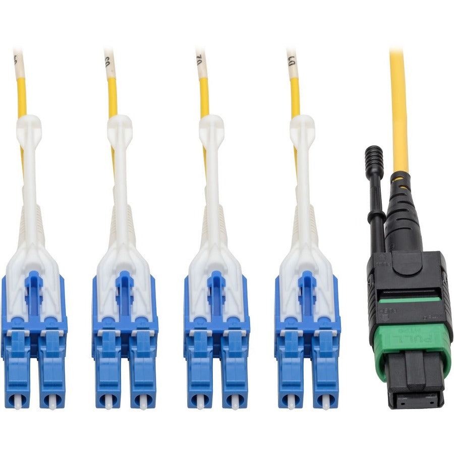 Câble de raccordement monomode MTP/MPO vers 8xLC Tripp Lite by Eaton N390-01M-8LC-AP, jaune, 1 m N390-01M-8LC-AP
