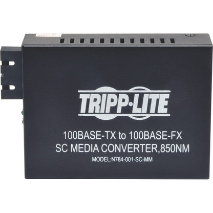 Convertisseur de média multimode 10/100 SC Tripp Lite par Eaton, 550 M, 850 nm N784-001-SC-MM