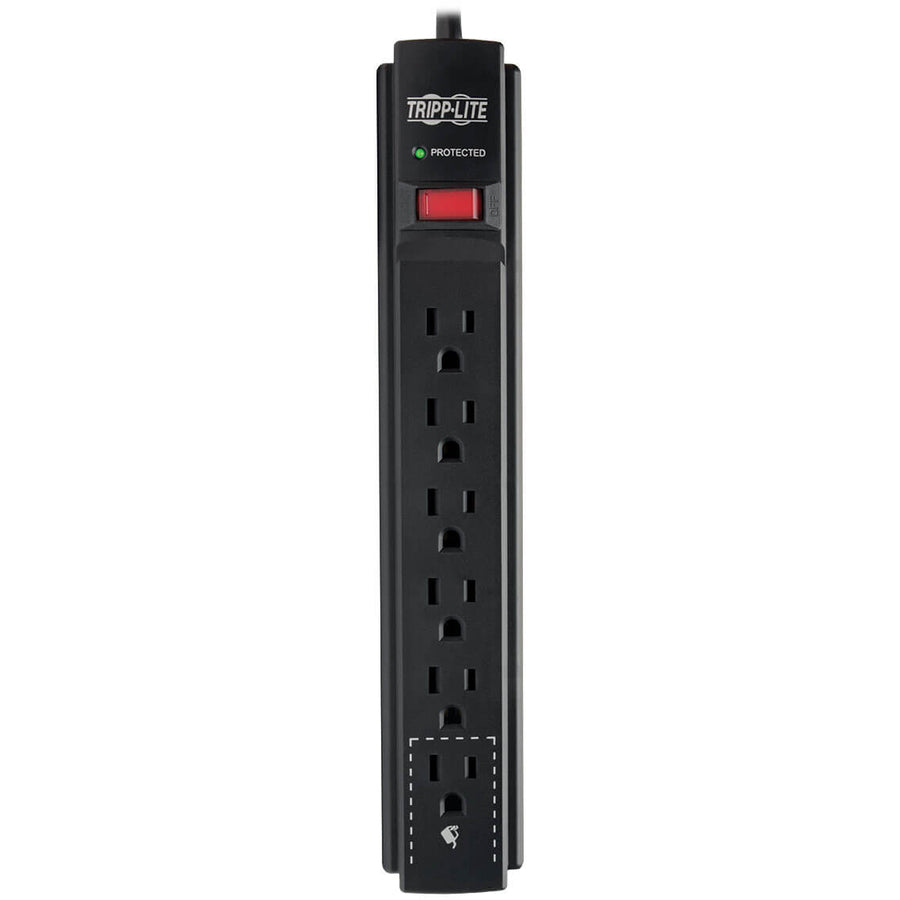 Multiprise avec parasurtenseur Tripp Lite, 6 prises, cordon de 15 pi, noir, 790 J - 6 x NEMA 5-15R - 1875 VA - 790 J - Entrée 120 V CA TLP615B