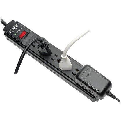 Multiprise avec parasurtenseur Tripp Lite, 6 prises, cordon de 15 pi, noir, 790 J - 6 x NEMA 5-15R - 1875 VA - 790 J - Entrée 120 V CA TLP615B