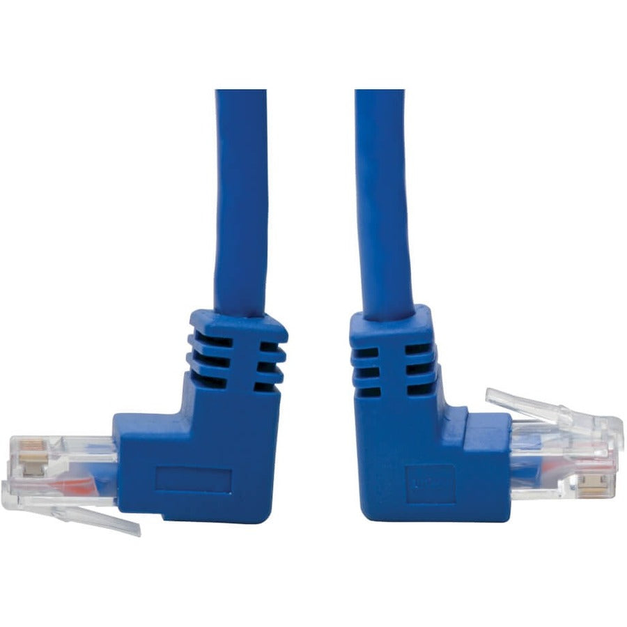 Câble de raccordement UTP Cat6 Tripp Lite par Eaton N204-004-BL-UD, mâle coudé vers le haut/mâle coudé vers le bas - 4 pi, bleu N204-004-BL-UD
