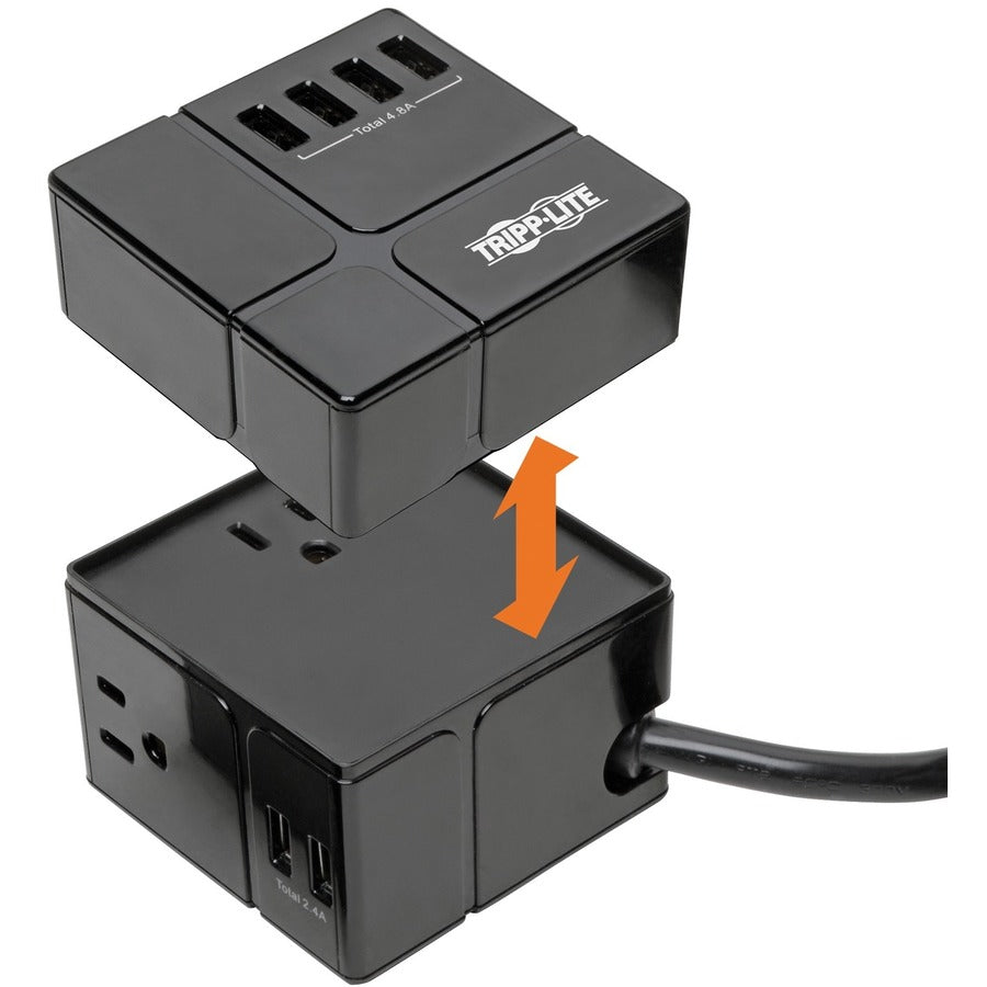 Tripp Lite by Eaton Protect It! TLP366CUBEUSBB Surge Suppressor/Protector TLP366CUBEUSBB