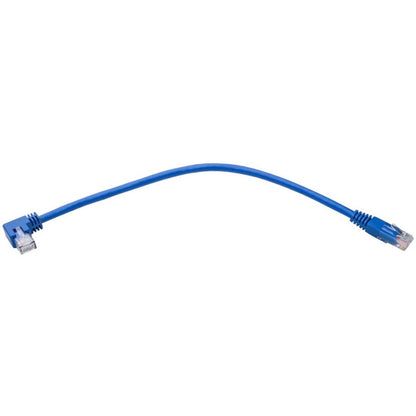 Tripp Lite by Eaton Right-Angle Cat6 UTP Patch Cable (RJ45) - 1 ft., M/M, Gigabit, Molded, Blue N204-001-BL-RA