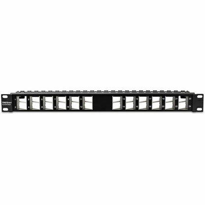 TRENDnet 24-Port Blank Angled Keystone Shielded 1U Patch Panel TC-KP24SA