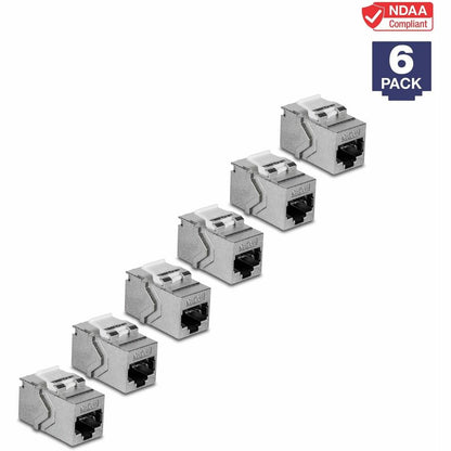 Coupleur en ligne TRENDnet Cat6A RJ-45 Keystone (lot de 6) TC-KC06C6A
