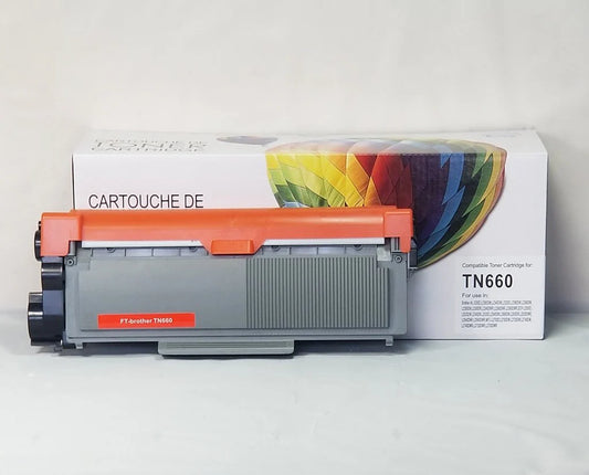 Cartouche de toner compatible Brother TN660 - Noir - Marque Balloon