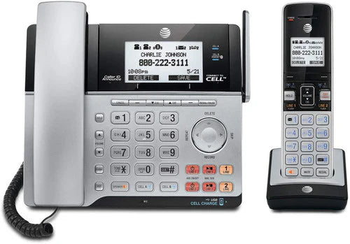 AT&T 2-line Connect to Cell™ corded/cordless answering system with caller ID/call waiting