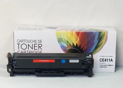 Cartouche de toner compatible HP CE411A - Cyan - Marque Balloon