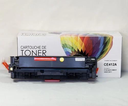 Cartouche de toner compatible HP CE412A - Jaune - Marque Balloon