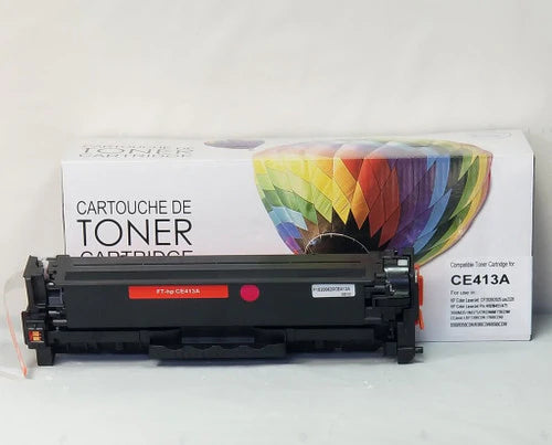 Cartouche de toner compatible HP CE413A - Magenta - Marque Balloon