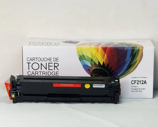 Cartouche de toner compatible HP CF212A - Jaune - Marque Balloon