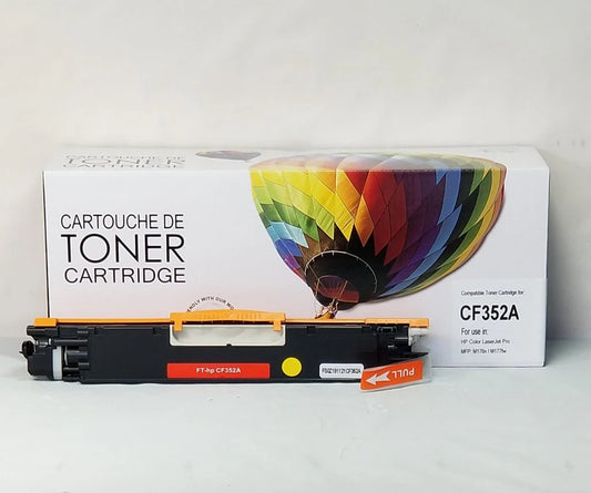 Cartouche de toner compatible HP CF352A - Jaune - Marque Balloon