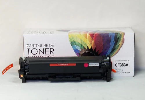 Cartouche de toner compatible HP CF383A - Jaune - Marque Balloon