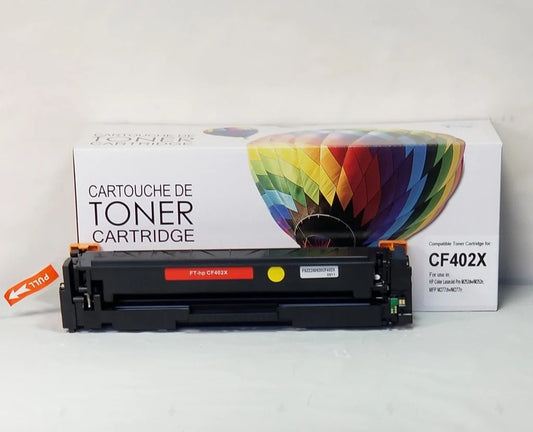 Cartouche de toner compatible HP CF402X - Jaune - Marque Balloon