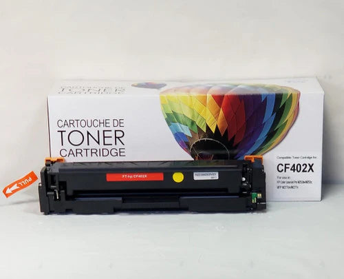 Cartouche de toner compatible HP CF402X - Jaune - Marque Balloon