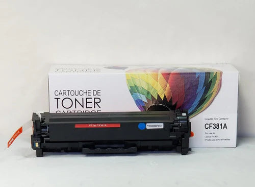 Cartouche de toner compatible HP CF381A - Cyan - Marque Balloon