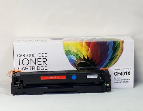 Cartouche de toner compatible HP CF401X - Cyan - Marque Balloon