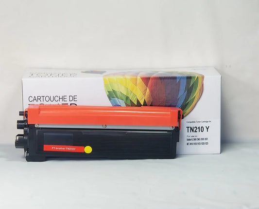 Cartouche de toner compatible Brother TN210 - Jaune - Marque Balloon