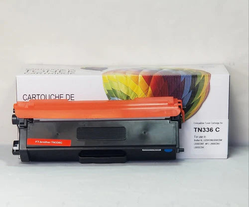 Cartouche de toner compatible Brother TN336C - Cyan - Marque Balloon