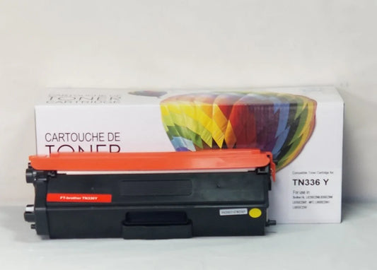 Cartouche de toner compatible Brother TN336Y - Jaune - Marque Balloon