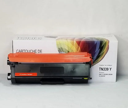 Cartouche de toner compatible Brother TN339Y - Jaune - Marque Balloon