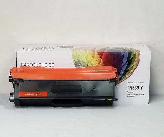 Cartouche de toner compatible Brother TN339Y - Jaune - Marque Balloon