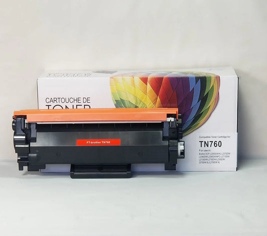 Cartouche de toner haute capacité compatible Brother TN760 - Noir - Marque Balloon