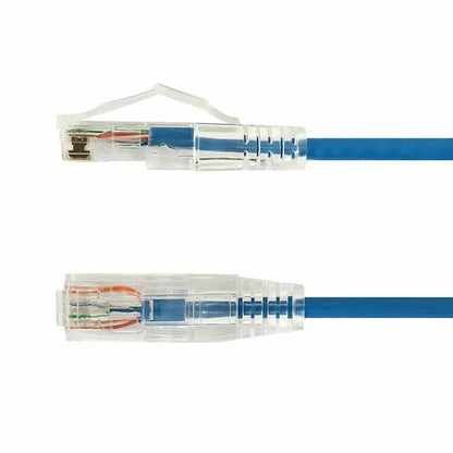 Câble de raccordement RJ45 Cat6a UTP 10 Go ultra fin de 20 pieds Câble de raccordement Fluke de qualité supérieure Noir