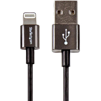 Câble Lightning vers USB de 1 m (3 pi) de StarTech.com avec connecteurs métalliques pour iPhone/iPod/iPad - Noir USBLTM1MBK