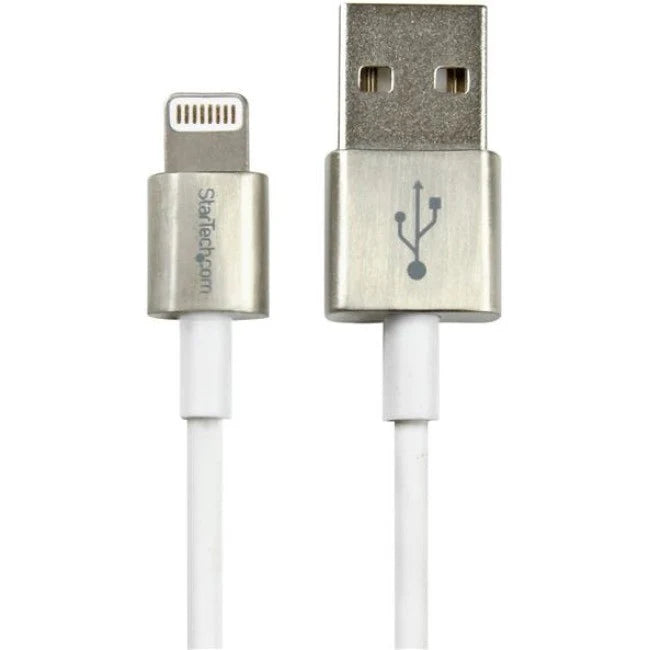Câble Lightning vers USB de 1 m (3 pi) de StarTech.com avec connecteurs métalliques pour iPhone/iPod/iPad - Blanc USBLTM1MWH