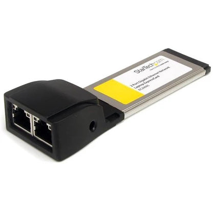 StarTech.com Dual Port ExpressCard Gigabit Laptop Ethernet NIC Network Adapter Card EC2000S
