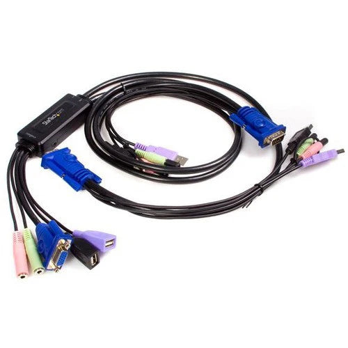 Câble USB VGA 2 ports StarTech.com pour commutateur KVM avec audio SV215MICUSBA