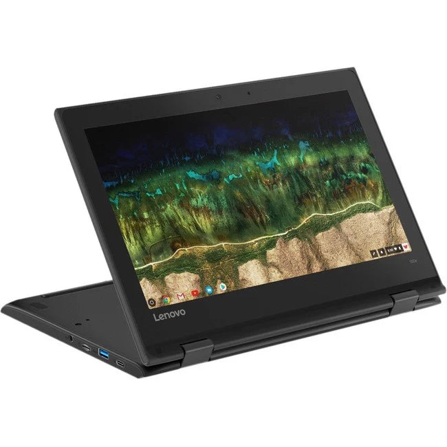 Lenovo 500e Chromebook 2e génération 81MC0023US Chromebook 2 en 1 tactile 11,6" - HD - 1366 x 768 - Intel Celeron N4120 Quad-core (4 cœurs) 1,10 GHz - 8 Go de RAM - 64 Go de mémoire flash - Noir 81MC0023US