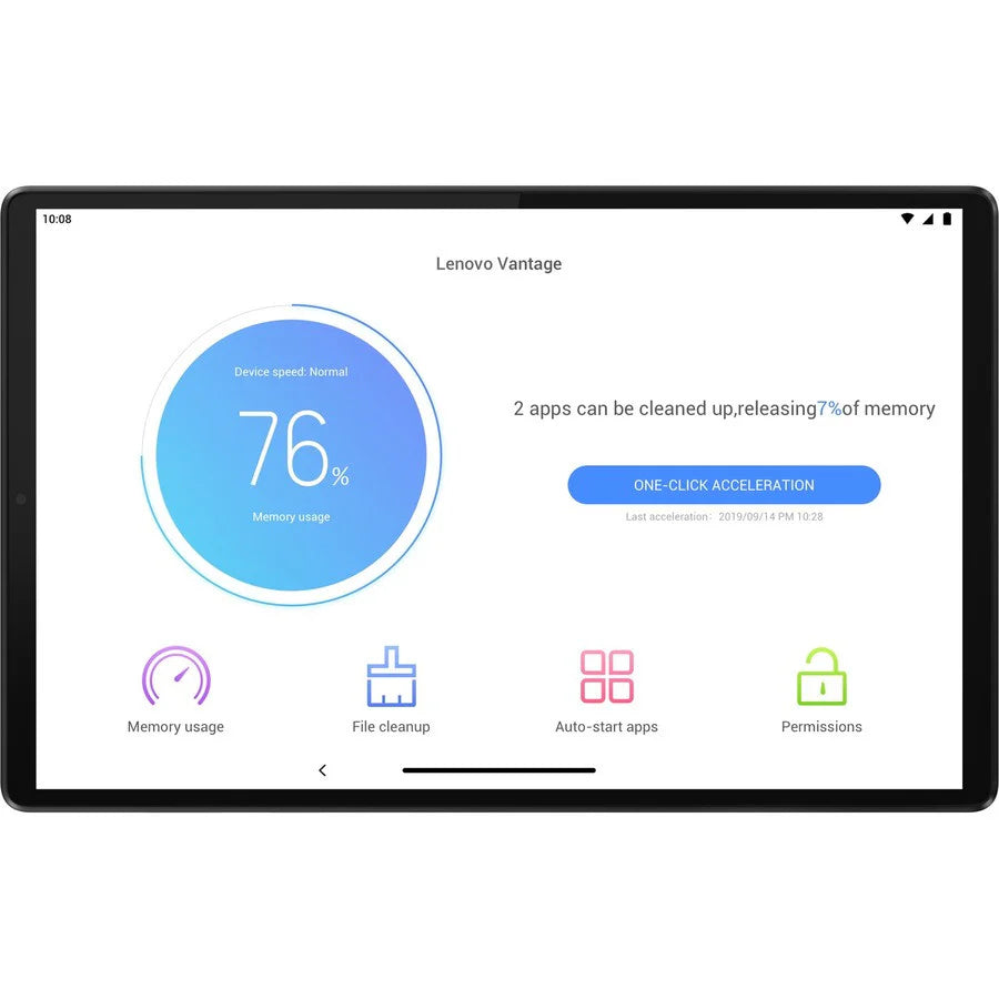 Tablette Lenovo Smart Tab M10 TB-X606F ZA5W0097US - 10,3" - ARM Cortex A53 Octa-core (8 Core) 2,30 GHz - 4 Go RAM - 128 Go Stockage - Android 9.0 Pie - Gris fer ZA5W0097US