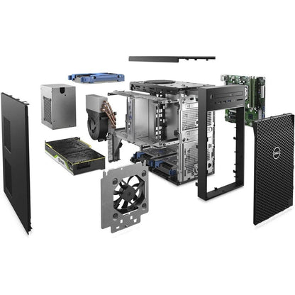 Station de travail Dell Precision 3000 3640 - Intel Core i5 Hexa-core (6 cœurs) i5-10500 10e génération 3,10 GHz - 8 Go de RAM DDR4 SDRAM - 256 Go SSD - Tour 61RMC