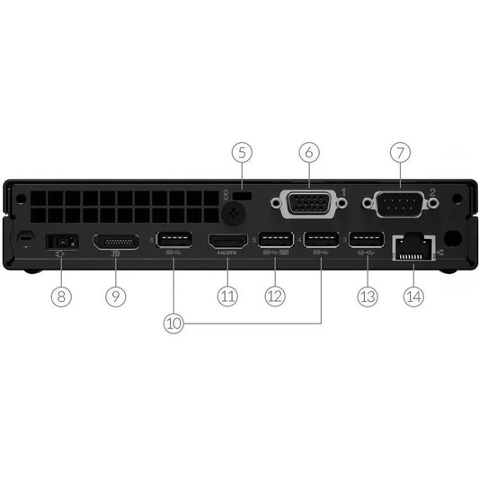 Ordinateur de bureau Lenovo ThinkCentre M70q Gen 2 11MY001RUS - Intel Core i5 11e génération I5-11400T Hexa-core (6 cœurs) 1,30 GHz - 8 Go de RAM DDR4 SDRAM - 128 Go de SSD M.2 PCI Express NVMe - Minuscule - Noir 11MY001RUS