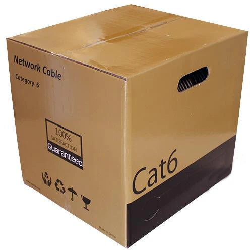 Antenne CAT6 UTP 23AWG avec Messenger 305 m / 1 000 pieds - Noir