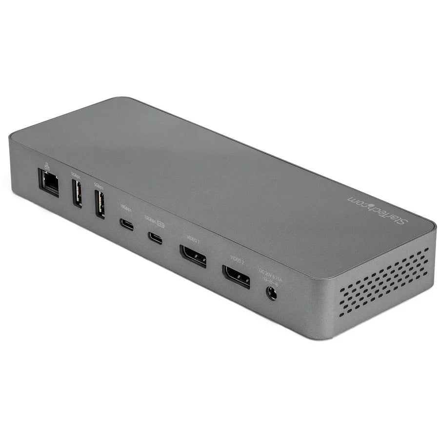 StarTech.com Universal Thunderbolt 3 Dock with USB-C Host Compatibility - Dual Monitor 4K 60Hz DisplayPort TB3 Laptop Docking Station - 60W PD, GbE, 5-Port USB Hub - USB 3.1 Gen 2 10Gbps TB3CDOCKDP