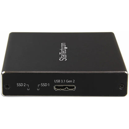 StarTech.com Dual mSATA Enclosure - RAID - mSATA SSD Enclosure - USB 3.1 (10Gbps) - USB-C & USB-A External Enclosure - Aluminum SMS2BU31C3R
