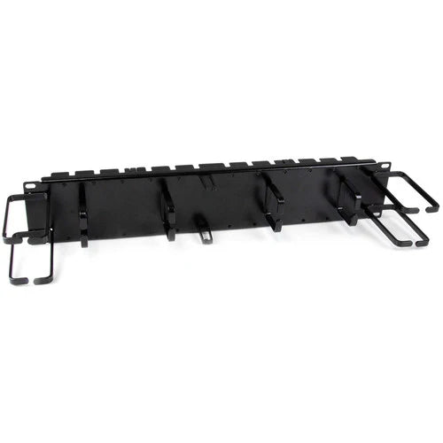 StarTech.com Panneau de gestion de câbles horizontal 2U 19" - Combinaison de conduits horizontaux et de crochets à anneau en D verticaux/horizontaux CMPNL2UCD