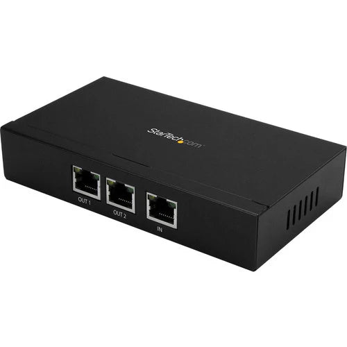 StarTech.com Extendeur PoE+ Gigabit à 2 ports - 802.3at et 802.3af - 100 m (330 pi) - Extendeur Power over Ethernet - Extendeur réseau répéteur PoE POEEXT2GAT