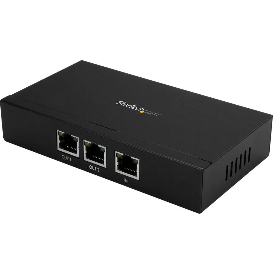StarTech.com Extendeur PoE+ Gigabit à 2 ports - 802.3at et 802.3af - 100 m (330 pi) - Extendeur Power over Ethernet - Extendeur réseau répéteur PoE POEEXT2GAT