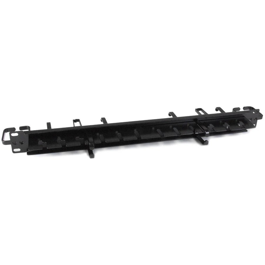StarTech.com Panneau de gestion de câbles horizontal 1U 19" - Combinaison de conduits horizontaux et de crochets à anneau en D verticaux/horizontaux CMPNL1UC