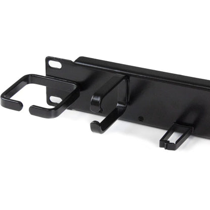 StarTech.com Panneau de gestion de câbles horizontal 1U 19" - Combinaison de conduits horizontaux et de crochets à anneau en D verticaux/horizontaux CMPNL1UC