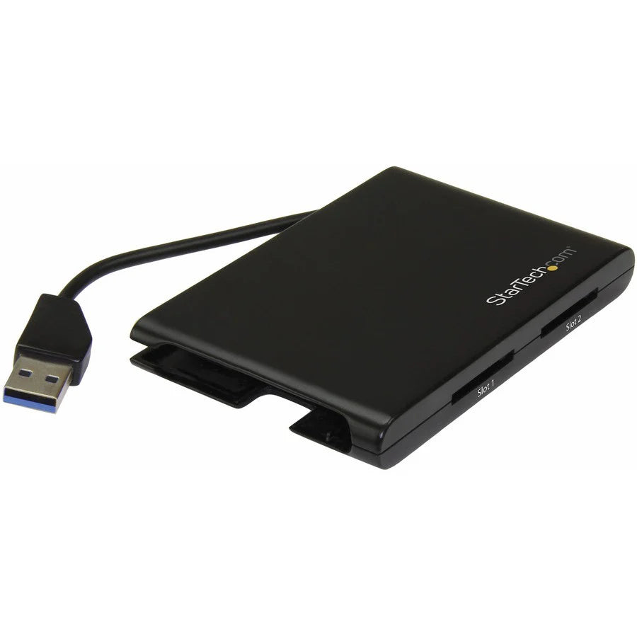 StarTech.com Lecteur de carte SD USB 3.0 à 2 emplacements avec UASP - SD 4.0 UHS II - Conforme TAA - Lecteur de carte SD USB - Double lecteur de carte SD 2SD4FCRU3