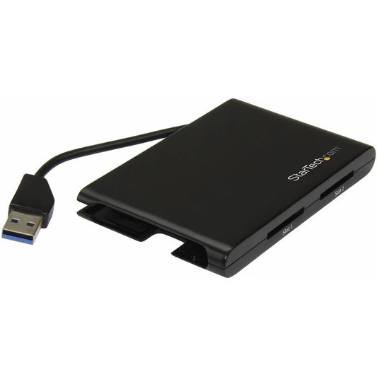 StarTech.com Lecteur de carte SD USB 3.0 à 2 emplacements avec UASP - SD 4.0 UHS II - Conforme TAA - Lecteur de carte SD USB - Double lecteur de carte SD 2SD4FCRU3