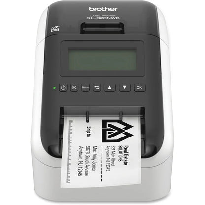 Imprimante thermique directe Brother QL820NWB - Monochrome - Portable - Impression d'étiquettes - Ethernet - USB - Bluetooth QL820NWB